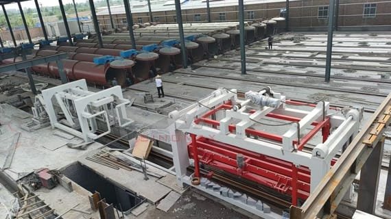 Línea de producción de bloques AAC en la ciudad de Luoyang