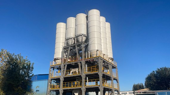 Línea tipo torre para mortero de mampostería y yeso en Tangshan