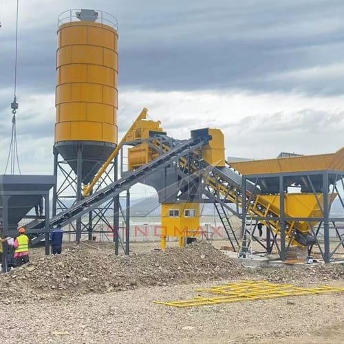 Planta dosificadora de hormigón móvil